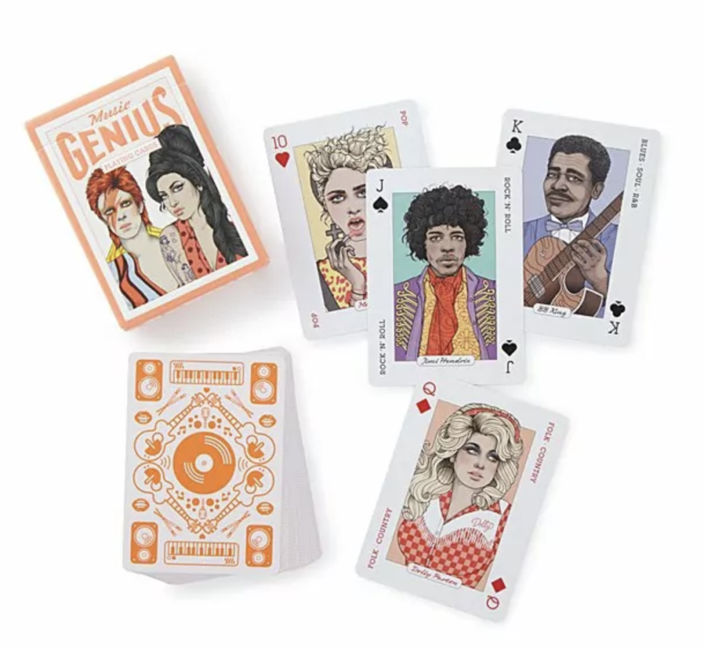 Card deck of old school musicians for mom